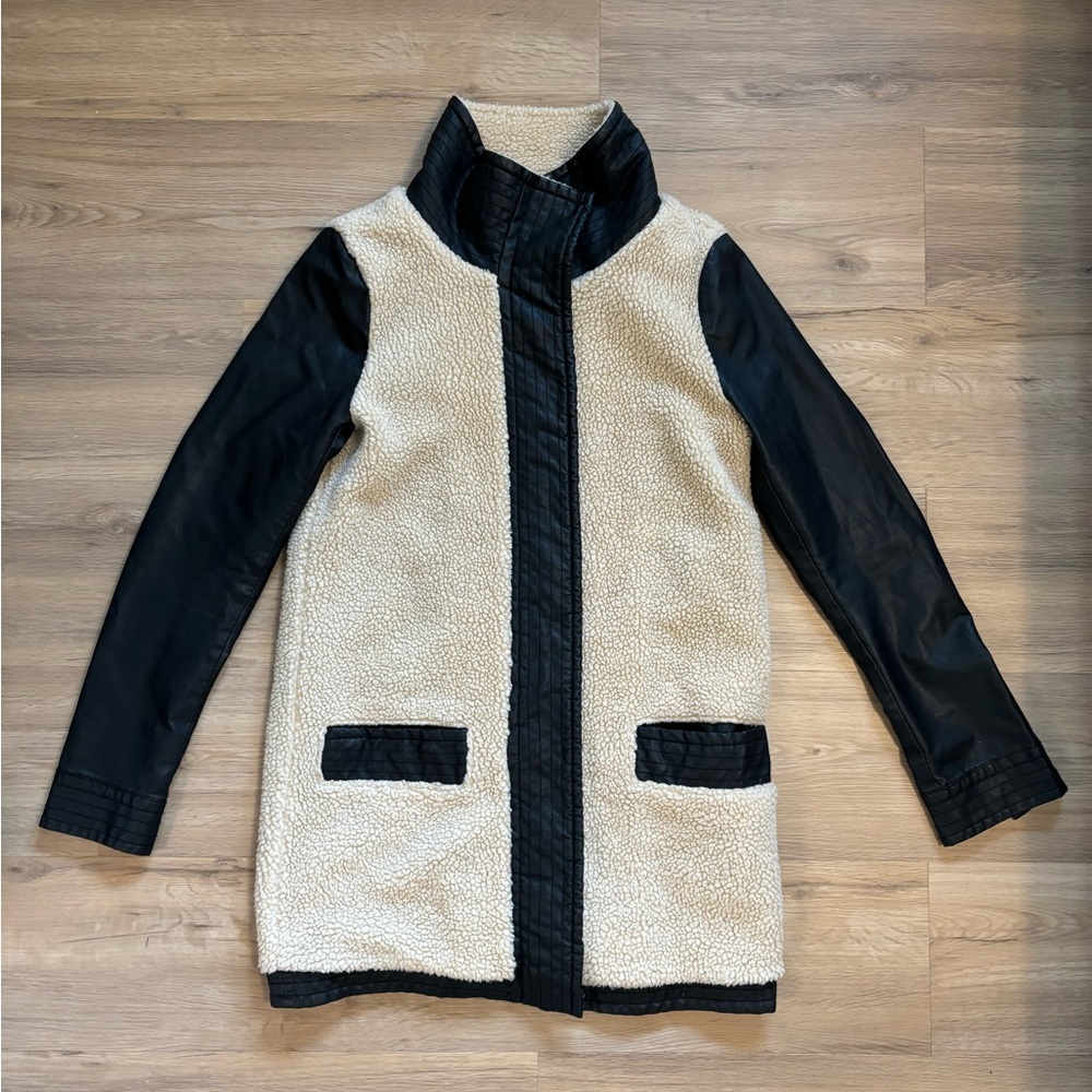 Only Black and Cream Teddy Jacket
